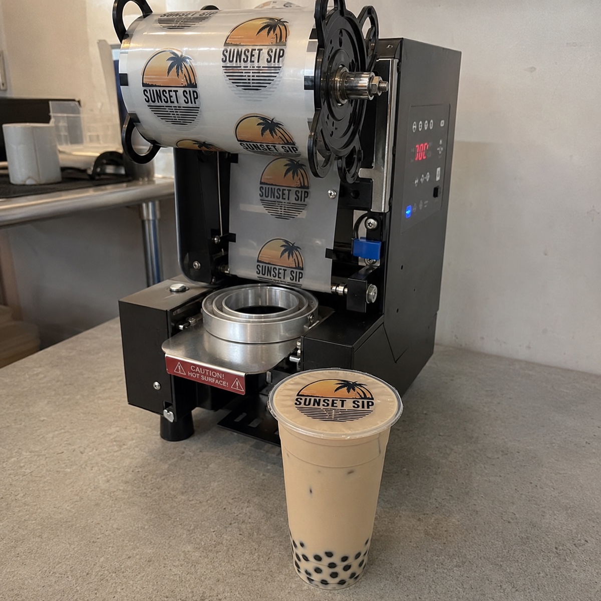 Custom printed sealing film boba cups