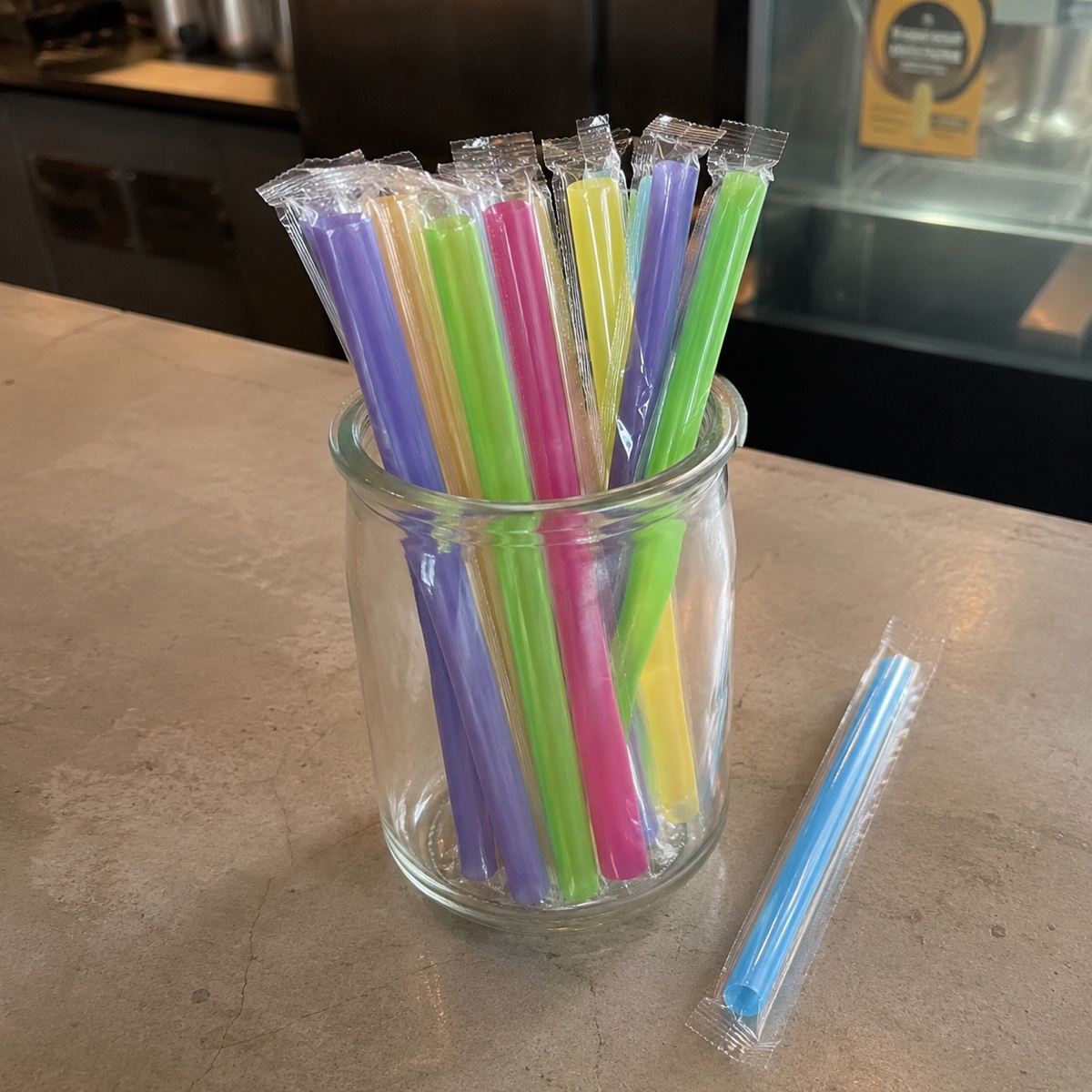 Custom printed straws boba cups