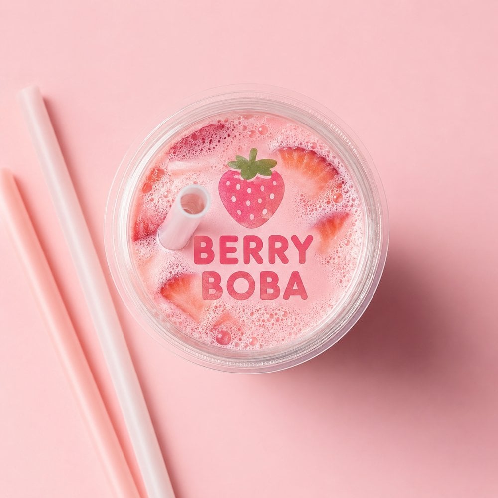 Custom printed frosted cup for cafes